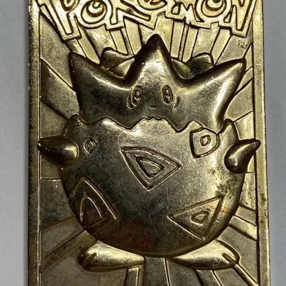 Vintage 1999- Gold Pokémon Togepi Card